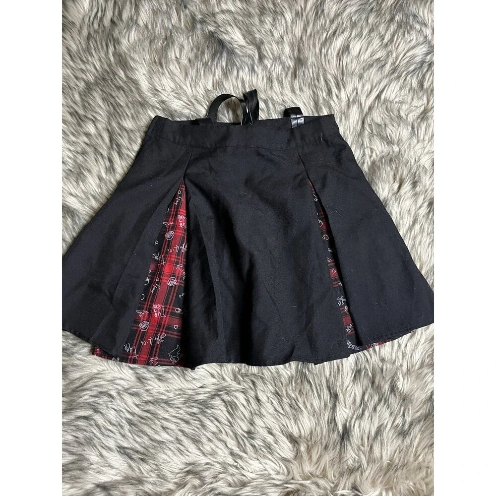 Her Universe Disney Cruella Zipper Pleated Suspender Skirt Size M